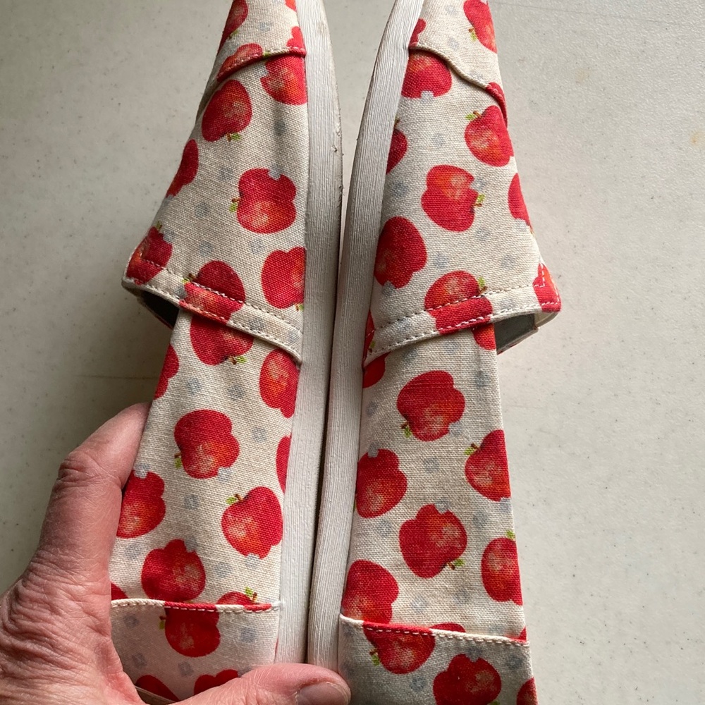 Toms Canvas Slip-Ons with Red Apple Print - Picture 9 of 9